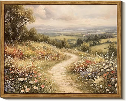 InSimSea Framed Wall Art for Living Room Flower Canvas Art Wall Decor Bedroom Floral Artwork Oil Paintings Picture Prints Rustic Gallery Boho Vintage Botanical Farmhouse Retro Farmhouse Office 8x10In