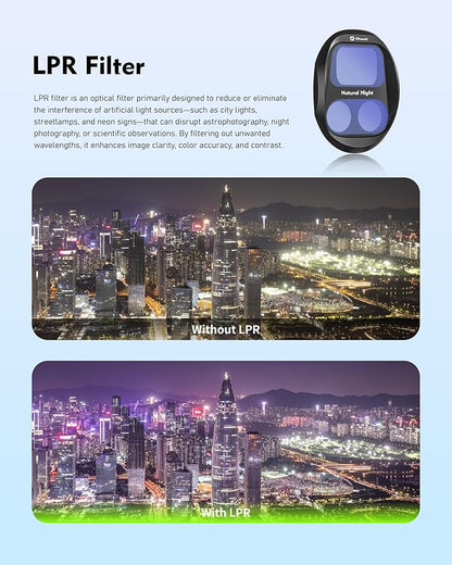 Black Mist 1/4 Filter for DJI Mavic 4 Pro, Cinematic Diffusion Filter Softens Highlights & Skin Blemishes, Creates Dreamy Halation for Film-Like Aerial Footage