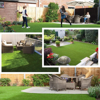 Petgrow Synthetic Artificial Grass Turf Lawn 9 x 37ft, 1.38" Outdoor/Indoor Fake Grass Rug Astroturf for Dogs,Faux Grass Rug with Drainage Holes/Custom Size Provided