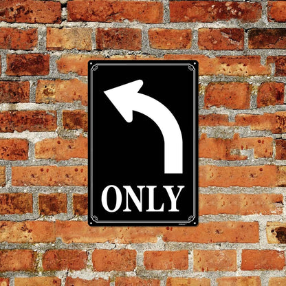12x16" Right Turn Only Arrow Signs - High-Intensity Aluminum Parking Lot Sign, Weatherproof & Fade-Resistant, Ideal for Outdoor & Indoor Use - Curbside Sign