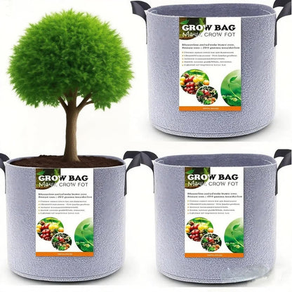 Grow Bags,Gallon Pot,Gallon Grow Bag,Fabric Plant Vegetable Pots,15-35 Gallon Nursery Pots,Deep Plant Pot, Gallon Grow Bags with Handles,3pcs (15 Gallon)