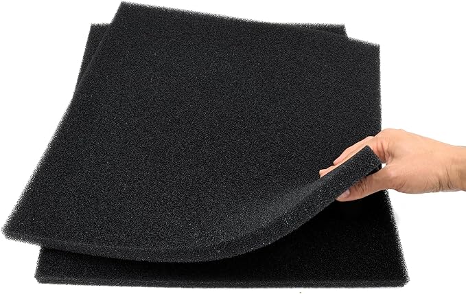 Aquarium Filter Bio Sponge Pad, Foam Sponges Filter Media, Cut fit it Filter Accessories for Fish Tanks and Ponds (18"x18"x0.8" (35PPI) 2 Pack)