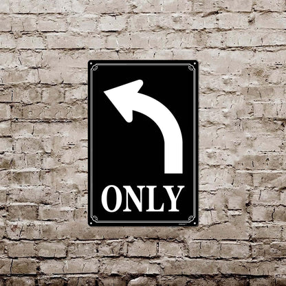 12x16" Right Turn Only Arrow Signs - High-Intensity Aluminum Parking Lot Sign, Weatherproof & Fade-Resistant, Ideal for Outdoor & Indoor Use - Curbside Sign