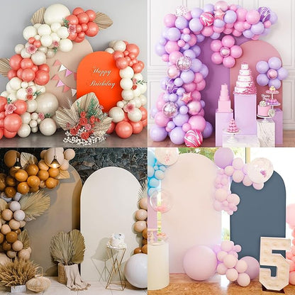 Wedding Arch Cover 4FT Arch Backdrop Cover Spandex Fitted Arch Cover for Round Top Chiara Backdrop Stand Covers for Wedding Birthday Party Baby Shower Banquet Ceremony Decoration