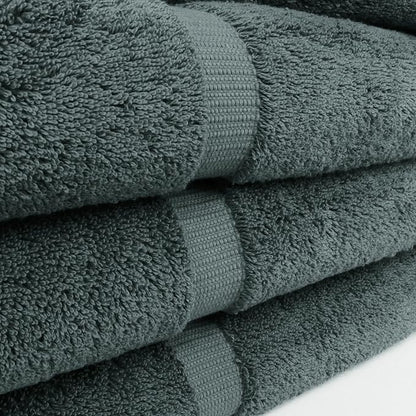 Chakir Turkish Linens | Hotel & Spa Quality 100% Cotton Luxury Turkish Towels | Soft & Absorbent (30x60 Inches Extra Large Bath Towels, Set of 4 - Dark Gray)