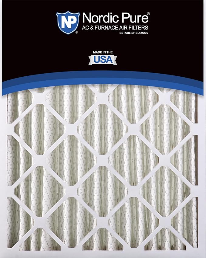 Nordic Pure 20x25x4 (Actual Size: 19 1/2 x 24 1/2 x 3 5/8) Pleated MERV 13 Air Filters 6 Pack