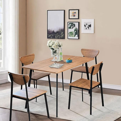 Hooseng Dining Room Table Set Dinner Table Set for 4 Breakfast Table Set for 4, Suitable Kitchen, Living Room, Breakfast, Small Spaces (1, Moon)