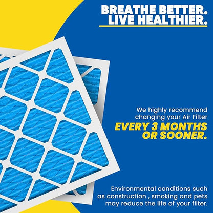 Maycold 14x18x1 MERV 11 Furnace Air Filter (6-Pack), High-Performance HVAC AC Filters for Home Use, Actual Size: 13.70" x 17.70" x 0.75", Individually Wrapped in Plastic