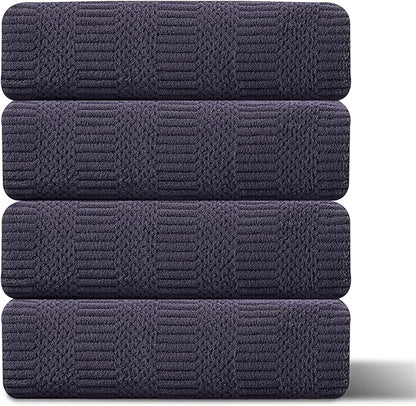 4 Piece Oversized Bath Towels Set 35x70 Inches, Purple Extra Large Soft Bath Sheet Chair Towels 600 GSM Highly Absorbent Quick Dry Towels Set for Bathroom Hotel Spa…