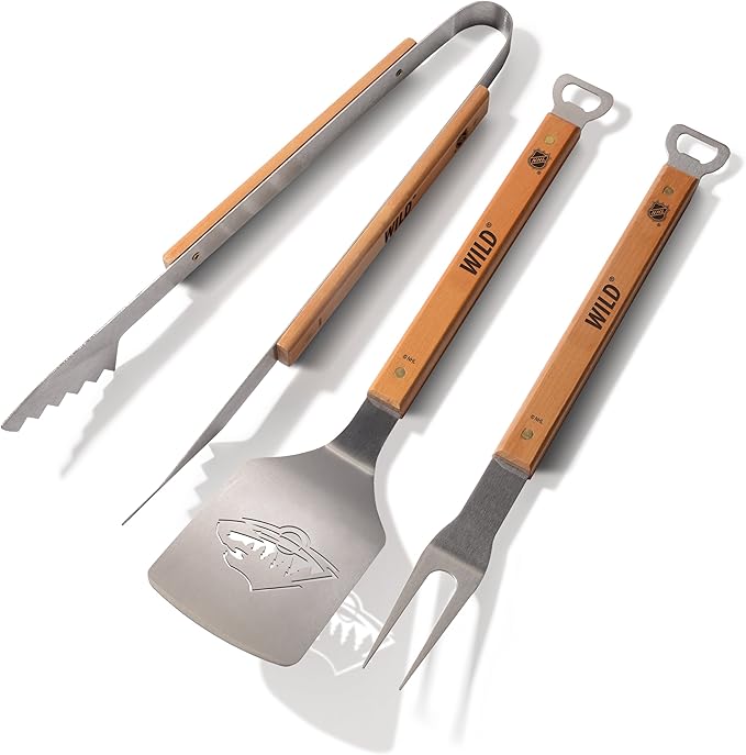 YouTheFan NHL Minnesota Wild Classic Series 3-Piece BBQ Set