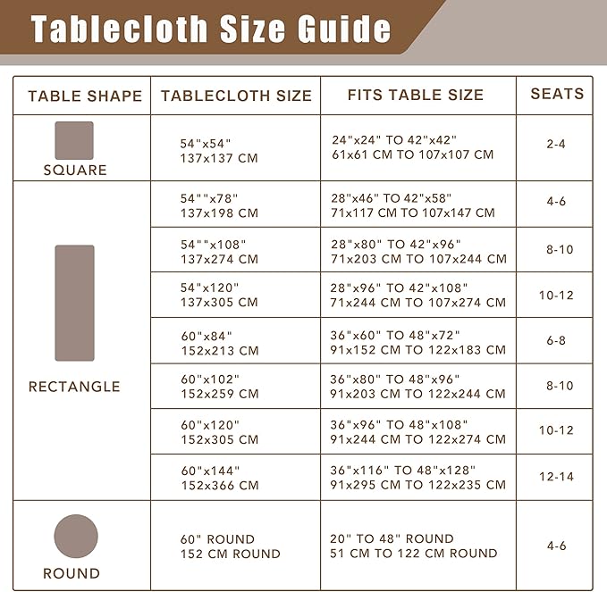 Fitable Faux Linen Beige Tablecloths for Rectangle Tables - 90 x 132 Inch - 6 Pack Fabric Textured Washable Table Clothes Floor Lenghth Table Covers for Wedding, Party, Banquet, Birthday
