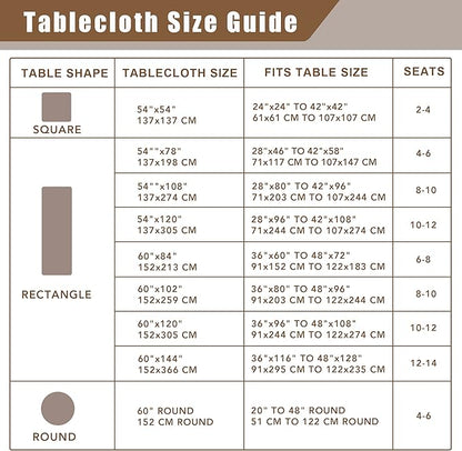 Fitable Faux Linen Tablecloths Rectangle 60 x 102 Inch - 6 Pack Neutral Table Clothes for 6 Foot Tables, Beige Faux Burlap Kitchen Table Covers for Dining, Party, Farmhouse, Banquet, Buffet