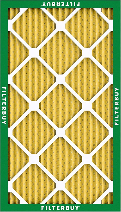 Filterbuy 8x20x1 Air Filter MERV 11 Superior Pet & Allergy Defense (4-Pack), Electrostatic Pleated HVAC AC Furnace Filters Replacement, Made in USA (Actual Size: 8.00 x 20.00 x 0.75)