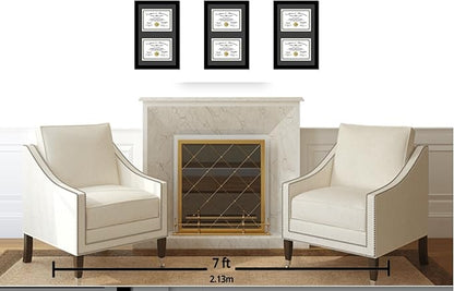 Creative Picture Frames 14X20Bk-B Black Vertical Double Diploma Frame With 2 Opening Black Mat, Holds 2-8.5X11-Inch Documents With Wall Hanger