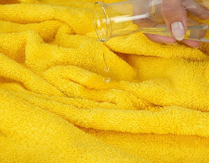 American Soft Linen Oversized Bath Sheet 40x80 Extra Large for Bathroom, 600 GSM 100% Cotton Turkish Jumbo Bathsheet Towels for Adults, Yellow Bath Sheet