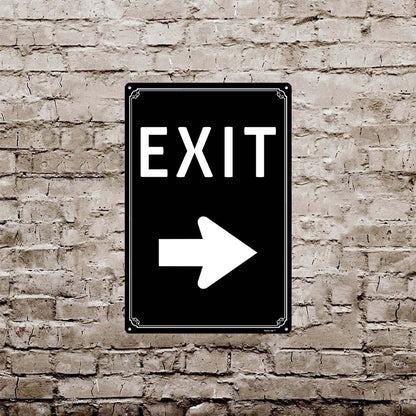 12x16" Exit Sign With Left Arrow - High-Intensity Aluminum Parking Lot Sign, Weatherproof & Fade-Resistant, Ideal for Outdoor & Indoor Use - Curbside Sign