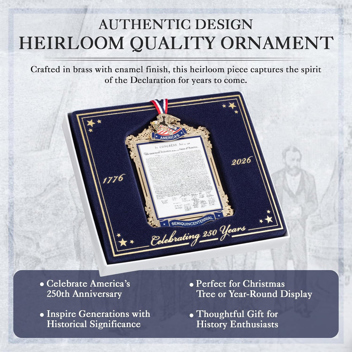 Official Commemorative Ornament of America’s 250th Anniversary | 2026 White House Christmas Collection