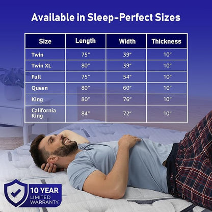 REVO Sleep Gel Memory Foam Mattress, 10-Inch California King – Cooling Gel Foam Mattress with Supportive Pressure Relief and Breathable Comfort – Deep, Restorative Sleep