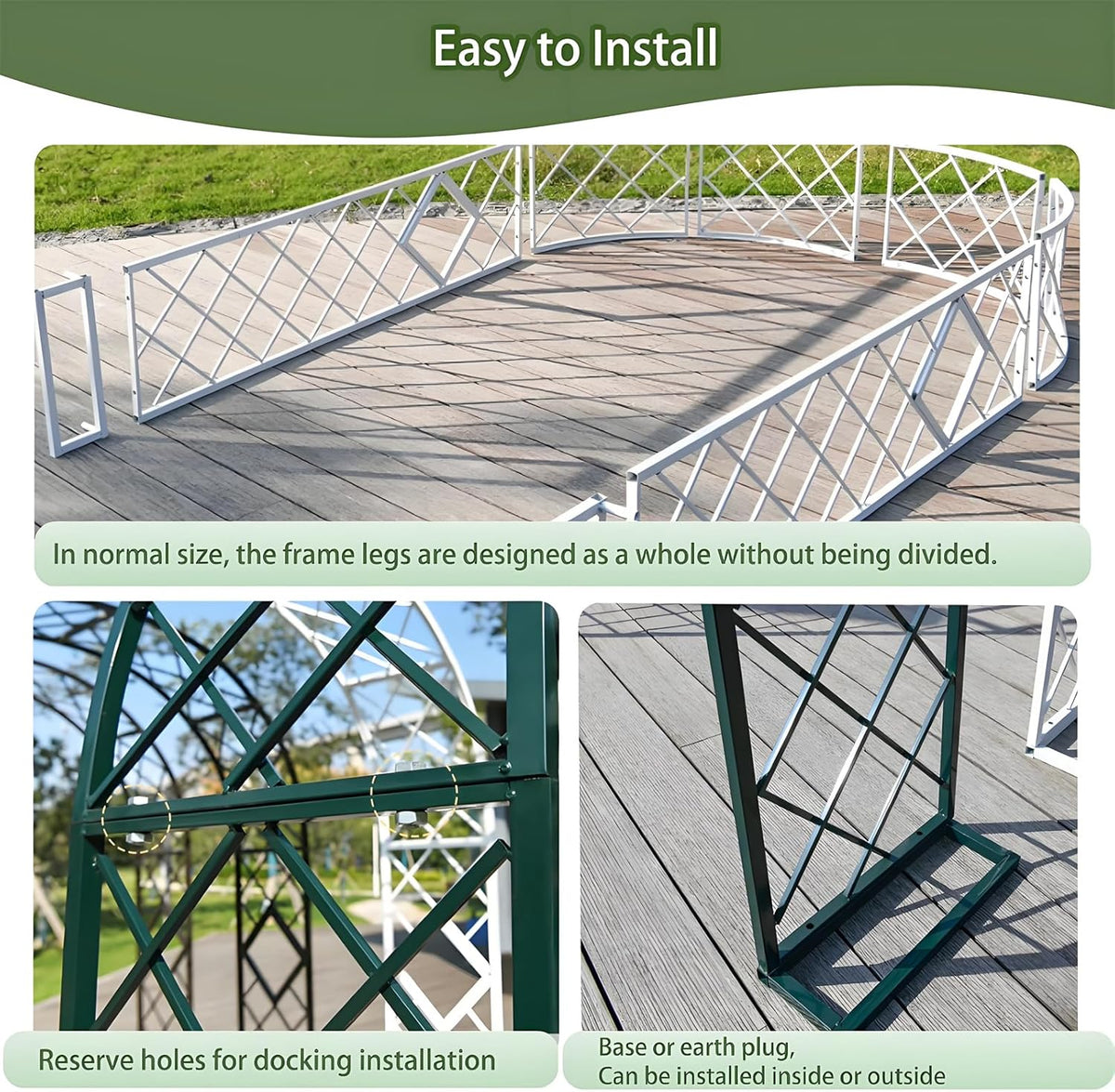 Heavy Duty Garden Arch Trellis, Wide Outdoor Metal Arbor Trellis Arch for Climbing Plants, Sturdy Garden Arbors for Wedding, Ceremony, Party, Lawn Décor White 102.4''*15.7''*90.6''