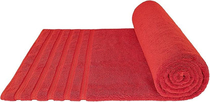 American Soft Linen 35x70 Jumbo Large Bath Towels, 600 GSM 100% Cotton Turkish Bath Sheet, Oversized Luxury Bath Towels for Bathroom Beach and Pool, Red