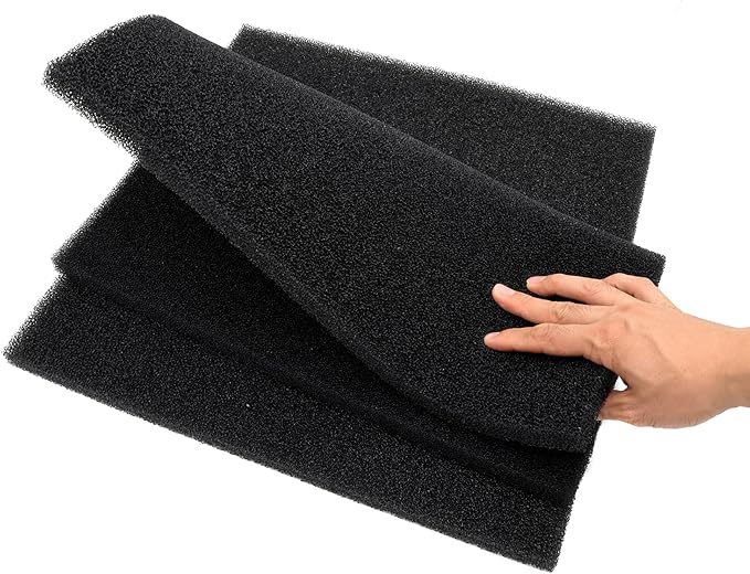 Aquarium Filter Bio Sponge Pad, Foam Sponges Filter Media, Cut fit it Filter Accessories for Fish Tanks and Ponds (18"x18"x0.8" (20PPI) 2 Pack)