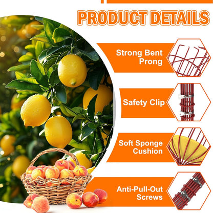 26FT Tree Trimmer, Manual Pole Saw with 5-20FT Extension Pole, Fruit Picker for Orange Lemon Mango Avocado Guava Fruit Picking