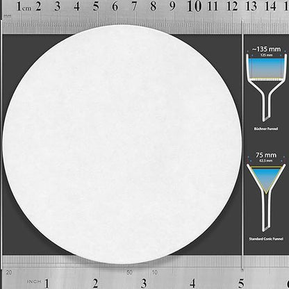 Filter Paper 12.5cm Lab Qualitative Filter Paper for Chemistry, Standard Qualitative Grade 1-Medium Flow 125mm(300 Discs)