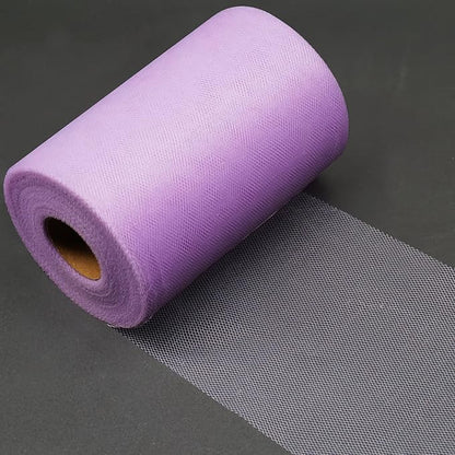 Lavender Tulle Fabric Rolls 6 Inch by 100 Yards (300 feet) Fabric Spool Tulle Ribbon for DIY Lavender Tutu Bow Baby Shower Birthday Easter Party Wedding Decorations Christmas Craft Supplies