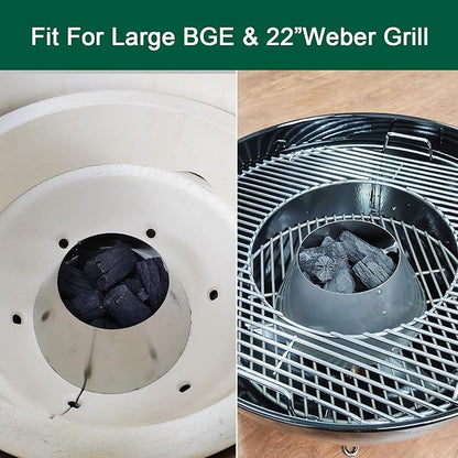 Stainless Steel BBQ Grill for Weber 22"/26.75" Kettle Grill Accessories, Barbecue Grill Replacement for WSM Weber Smokey Mountain L&XL Big Green Egg Grills, Kamado Joe Big Joe
