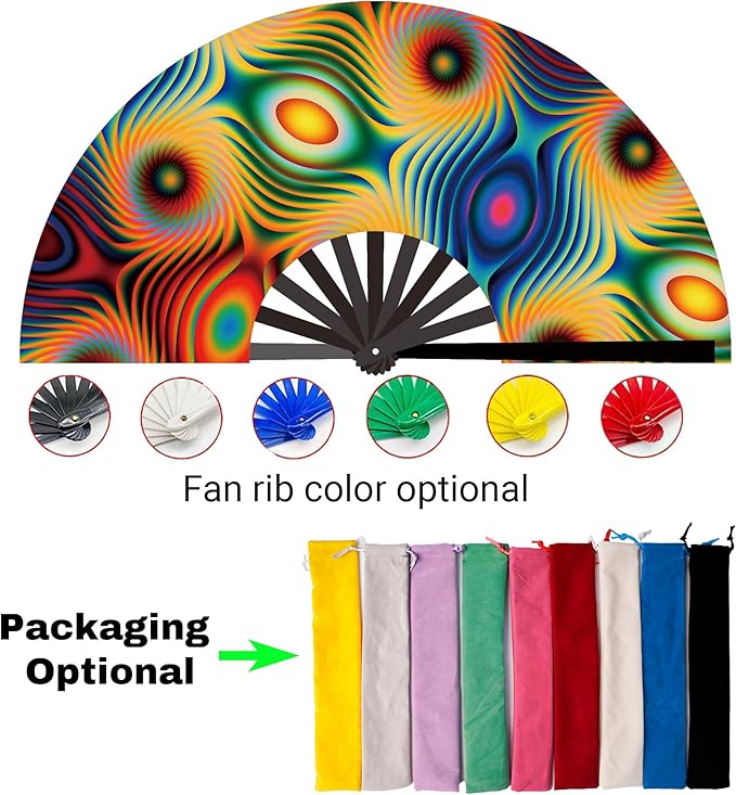 Custom Fans with Your Photo/Text - 13 Inch Personalized Folding Hand Fan for Line Dancing, Weddings, Parties | Decorative Gift for Women, Church Events & Dance Performances (30, 10 Inch)
