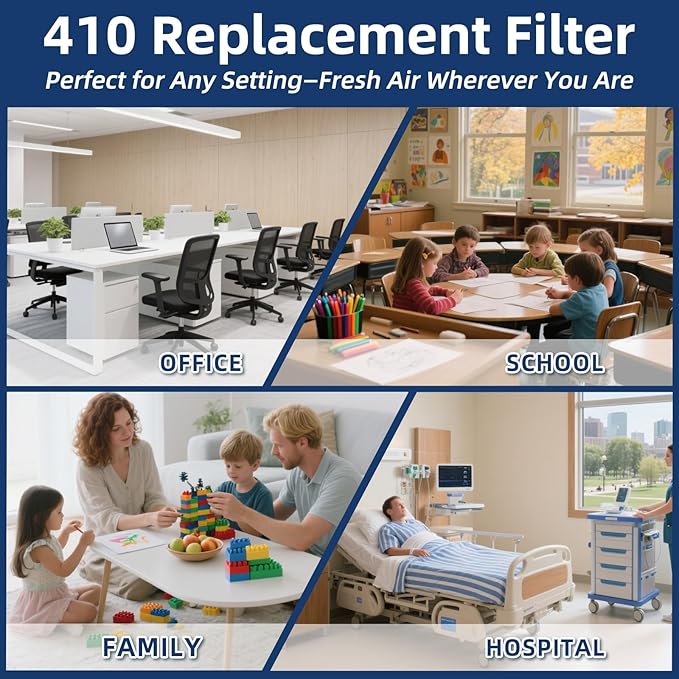 2 Pack 410 Replacement Air Filter, MERV 11,Actual Size: 16"x28"x4", Nominal Size: 16x25x4, HVAC Furnace Filter, Compatible with AprilAire Models 4400, 3410, 2416, 2410, 1610, 1410,