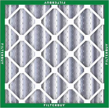Filterbuy 13.25x13.25x4 Air Filter MERV 8 Essential Dust & Allergy Defense (5-Pack), Electrostatic Pleated HVAC AC Furnace Filters Replacement, Made in USA (Actual Size: 13.25 x 13.25 x 3.63)