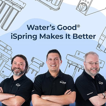 iSpring Whole House Water Filter System, Reduces Sediment, PFAS, Heavy Metals, Chlorine, Chloramine, Hydrogen Sulfide, 2-Stage Whole House Water Filtration System, Model: WGB22B-KS