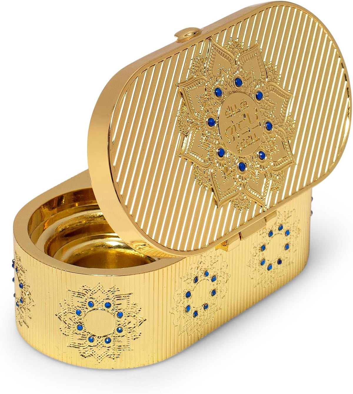 Beautiful Candle Holders that Will Enhance Your Home Décor for Jewish Shabbat or Holidays,A Wonderful Gift for Mother's Day -with Deluxe Engraved Design. (Gold Hoshen Stones)