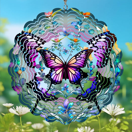 Butterfly Wind Spinner Outdoor - Birthday Gifts for Women, Men, Mom, Father, Garden Decor Gifts, Hanging Wind Sculptures 12 inch 3D Wind Spinners for Outdoor Decor for Outside, Yard, Patio Deals