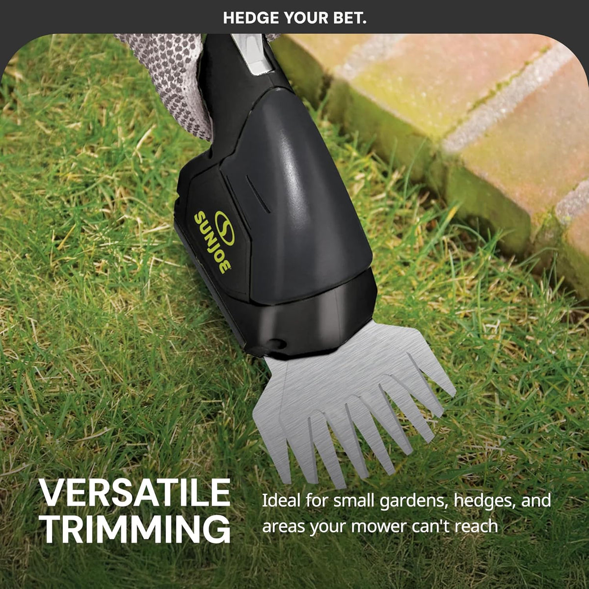 Sun Joe HJ604C 7.2-Volt Cordless Grass Shears and Trimmer, Charger and Battery Included