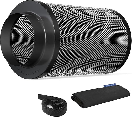 Air Carbon Filter 6 Inch ,Smellines Control Removes 3X More Odors Contaminants. Australian Virgin Charcoal,Carbon Filter for Grow Tent, Hydroponics, Pre-Filter Included (6inch)