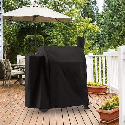 Pellet Grill Cover Compatible with Traeger Pro 22 Series - Waterproof Wood BBQ Smoker Protector for Century 22, Eastwood 22, Pro 575, Lil' Tex Elite 22, Heavy Duty Polyester Grilling Covers
