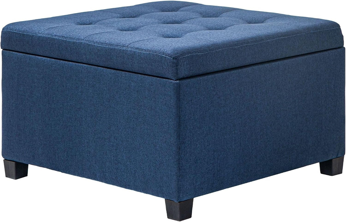 Vintage Storage Ottoman with Flip-Top Seat