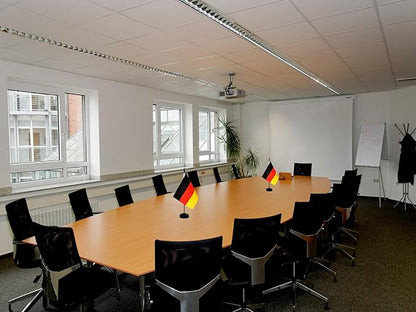 2 Pack Germany Desk Flag, Germanic Table Office Flag with Solid Pole and Stand Base, International Country Flag, Festival Celebration, Classroom Meeting Desktop Decoration (Germany)
