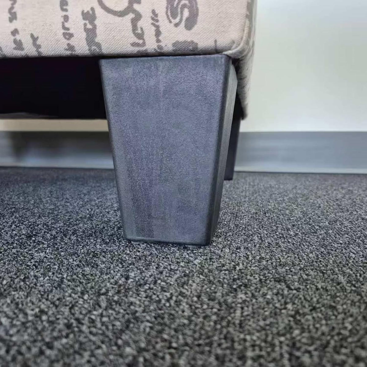Linen Upholstered Storage Ottoman