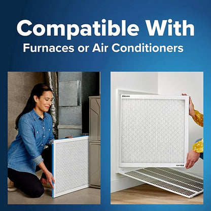 Filtrete 12x24x1 AC Furnace Air Filter, MERV 13, MPR 1900, Premium Allergen, Bacteria & Virus Filter, 3-Month Pleated 1-Inch Electrostatic Air Cleaning Filter, 2-Pack (Actual Size 11.69x23.69x0.78 in)