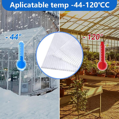 DGSL 20 Pcs Polycarbonate Greenhouse Panels, 4' x 2' x 0.16'' Twin-Wall Panels, Polycarbonate Sheet for All Weather Outdoor Garden and Greenhouse Covering