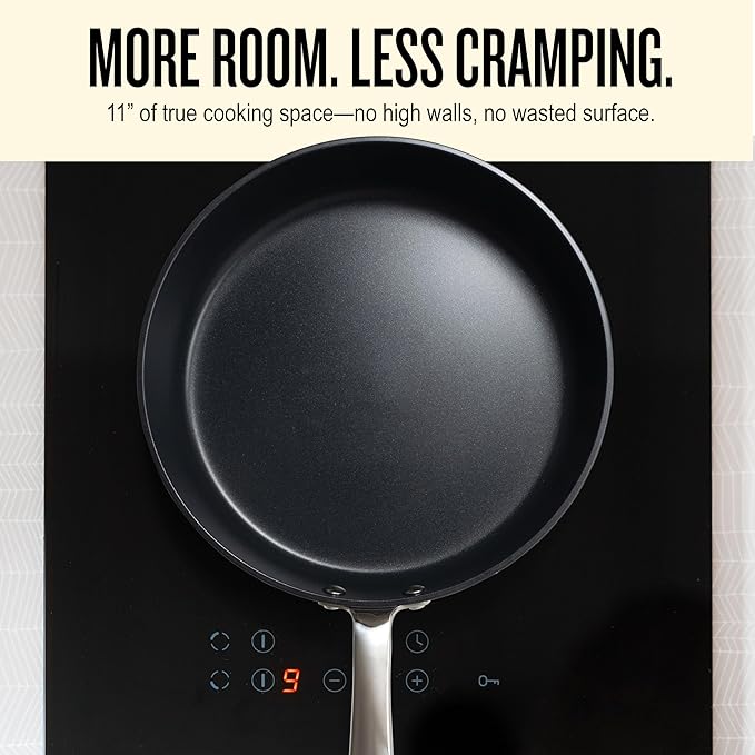 Alva Maestro 11” Ceramic Nonstick Frying Pan – PFAS/PFOA/PTFE-Free, Healthy & Toxin-Free Cooking – Recycled Aluminum, Induction & Oven Safe, Superior Heat Distribution