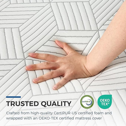 FATHOM Firm Full Mattress 8 Inch Memory Foam Mattress Full Size Bed in a Box for Back Pain Relief and Cool Sleep with Gel Foam and Removeable Fiberglass Free Cover, CertiPUR-US Certified