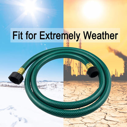 PVC Garden Hose 1/2 Inch, Flexible Water Hose with Male and Female Fittings, No Leaking, Heavy Duty, for Household, Outdoors, Lawns, Patio (4 FT, Green, Plastic Fittings)