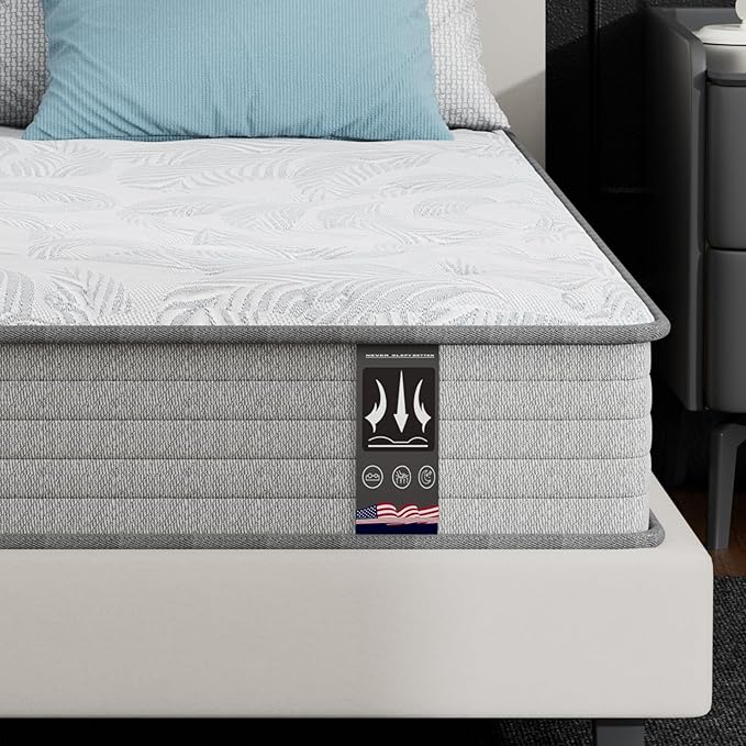 Full Mattress 12 Inch, Memory Foam Mattress with Pocket Spring, Soft & Comfortable Medium Firm, Motion Isolation, Pressure Relief, CertiPUR-US Certified (75"*54"*12")
