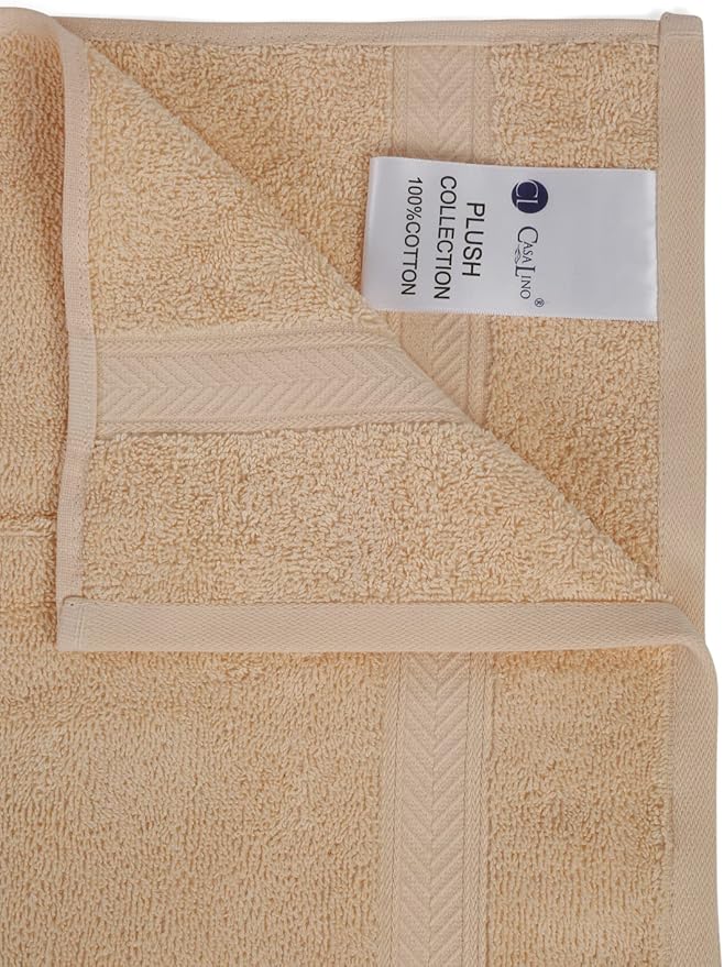 Casa Lino 4 Pack Hand Towels for Bathroom, 18"x28", 100% Cotton, Ultra Soft & Highly Absorbent, Premium Luxury Towels for Gym, Shower, Hotel, New Apartment Essentials, Linen
