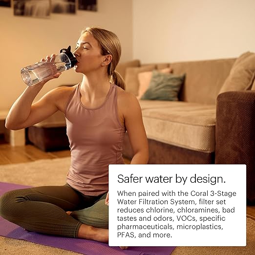 Brondell H2O+ Coral UC300 Three-Stage Undercounter Water Filtration System (UF-35 Replacement Filters)