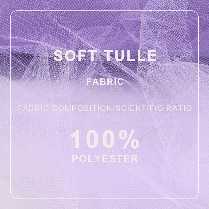 Lavender Tulle Fabric Roll Spool Bolt (54 Inch by 40 Yards) Large Tulle Wedding Party Decoration, Tutu Skirt, Table Runner, Gift Wrapping, Bridal Shower, Soft & Drape (Lavender)